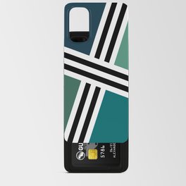 Abstract geometry - green and blue Android Card Case