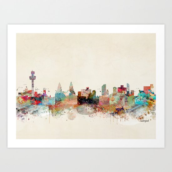 liverpool england skyline Art Print