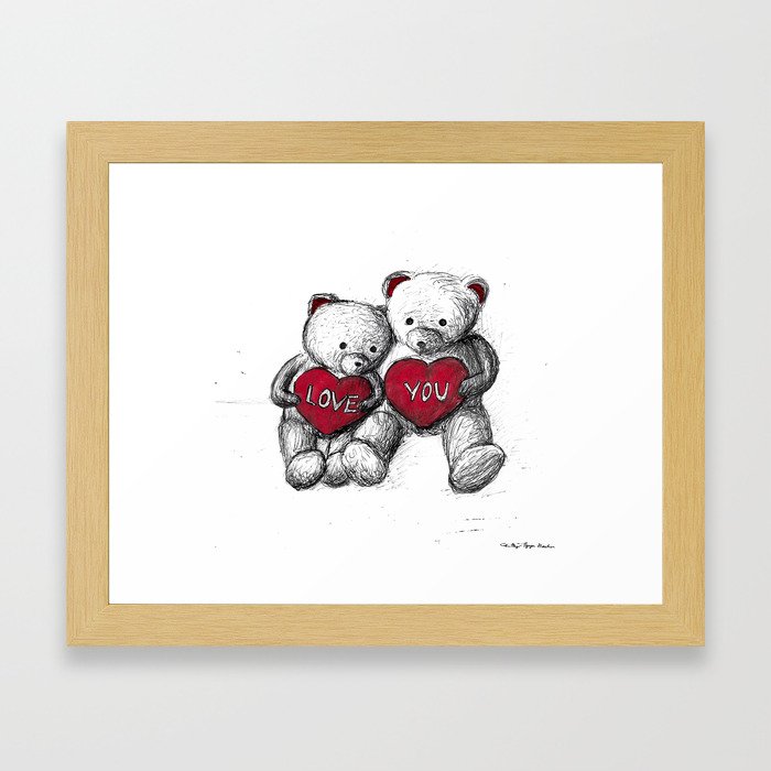 Bear: Valentine's Day Framed Art Print
