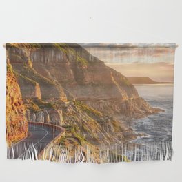 South Africa Photography - Chapman's Peak Drive In The Sunset Wall Hanging
