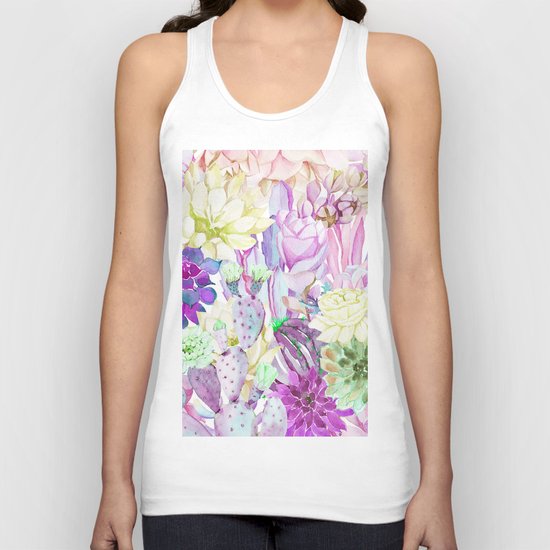 Lilac garden Unisex Tank Top