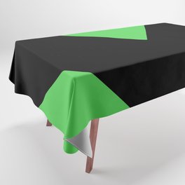 Chevron (Black & Green) Tablecloth