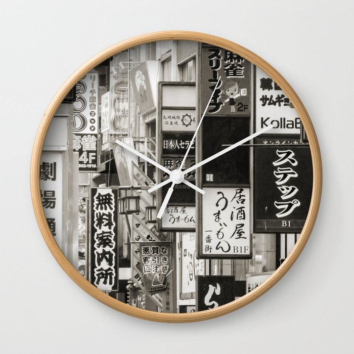 Signs of Tokyo Wall Clock