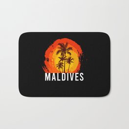 Maldives Palm Trees Maldives Vacation Bath Mat