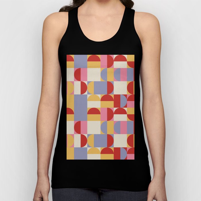 Scattered Cobweb - Mid-Century Modern Mosaic Tank Top