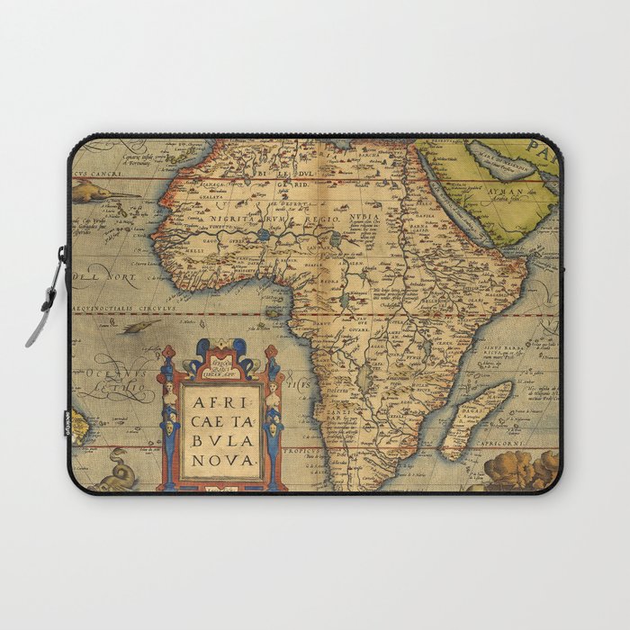 Old map of Africa Laptop Sleeve