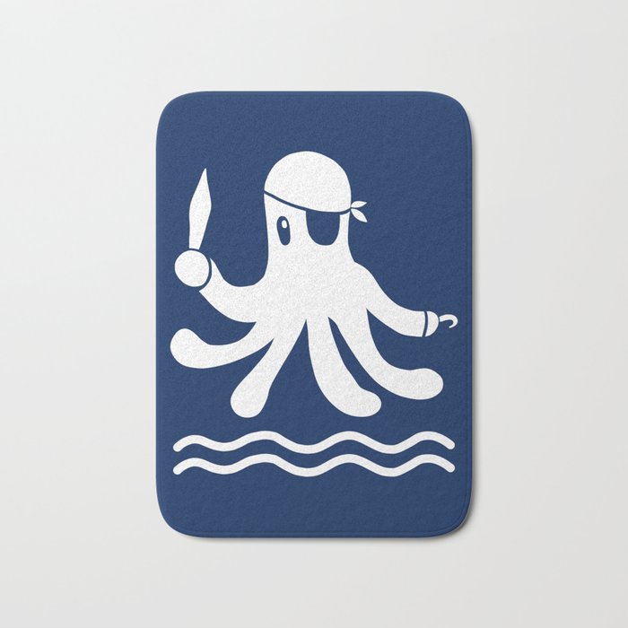 Pirate octopus Bath Mat