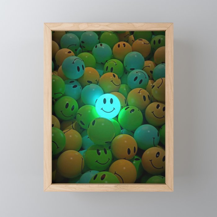 smiling faces Framed Mini Art Print