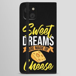 Cheese Board Sticks Vegan Funny Puns iPhone Wallet Case