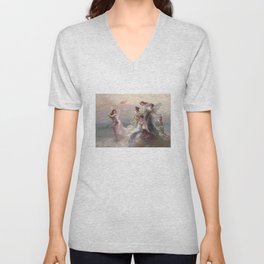 The dance of the nymphs - Édouard Bisson V Neck T Shirt
