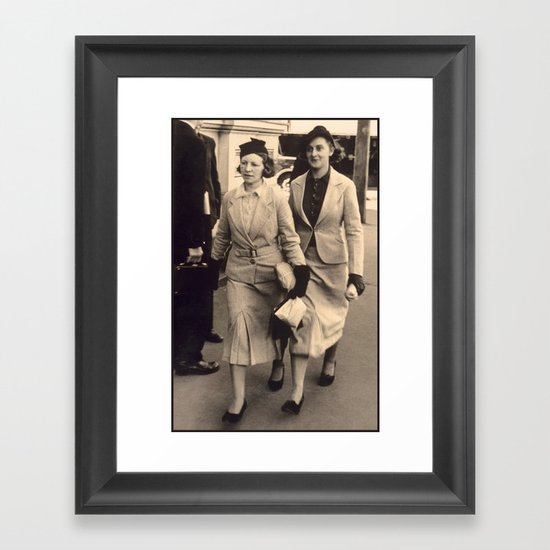 Caught off guard by a street photographer - the war years Framed Art Print