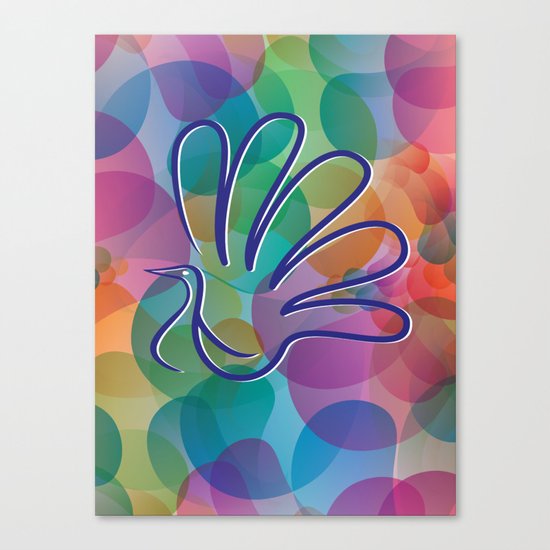 Peacock - Five-finger gloves Canvas Print