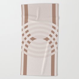 Arches Composition in Minimalist Bohemian Tan Beach Towel