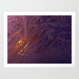 Frost and Sun - Purple and Gold Art Print