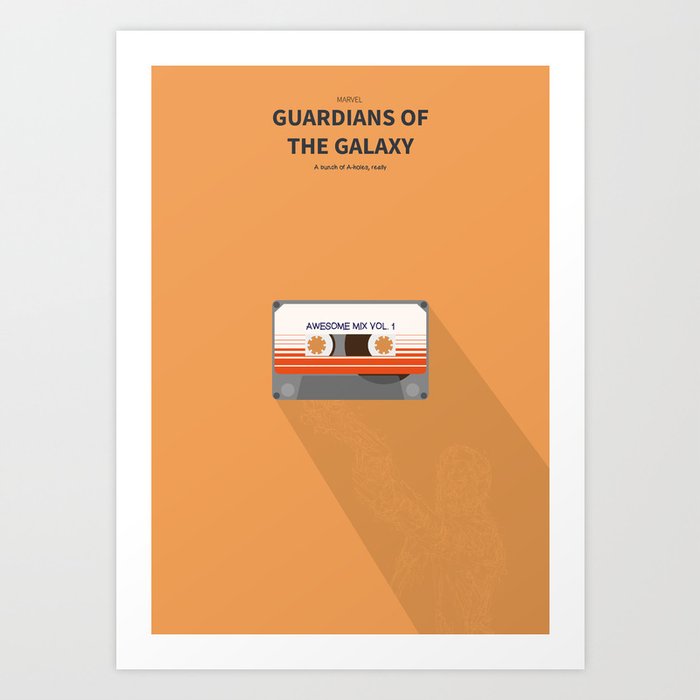 Guardians of the galaxy - minimal poster Art Print