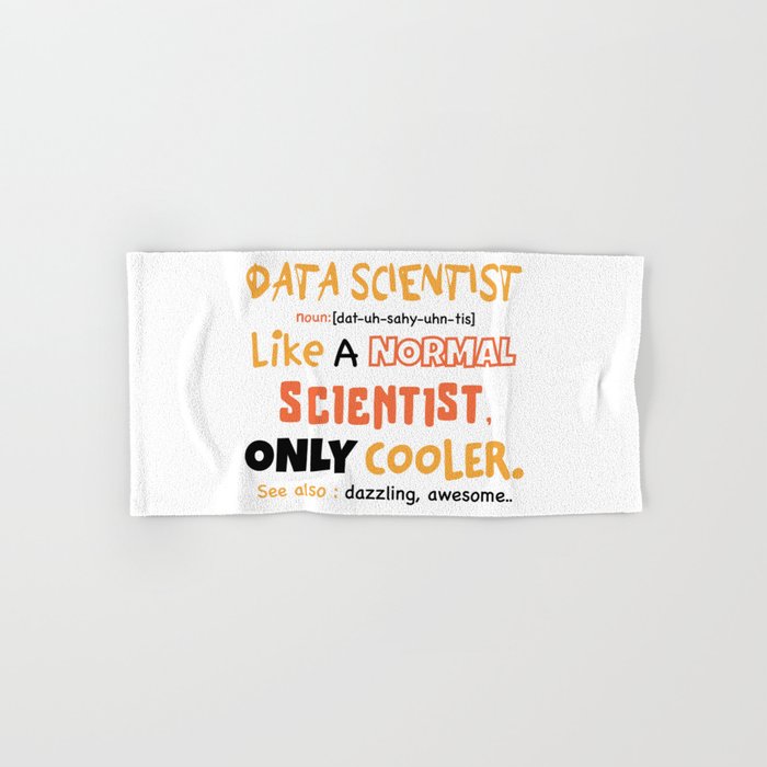 Data scientist definition / data gift idea / data analyst Hand & Bath Towel