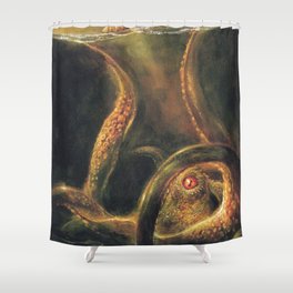 Norse Myths Kraken Sea Monster Shower Curtain