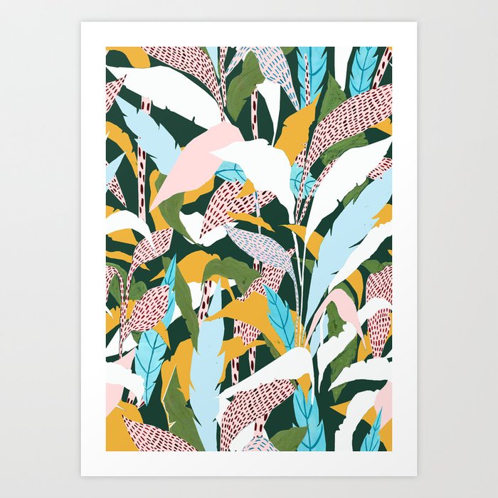 Fragmented Jungles Art Print by Ambers Textiles | Society6