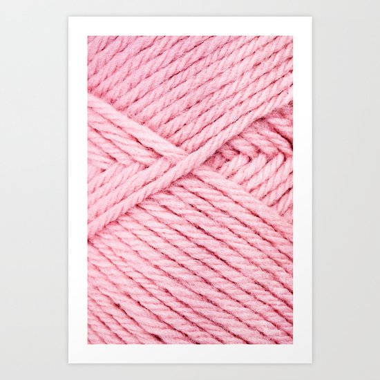 Pink Yarn Art Print