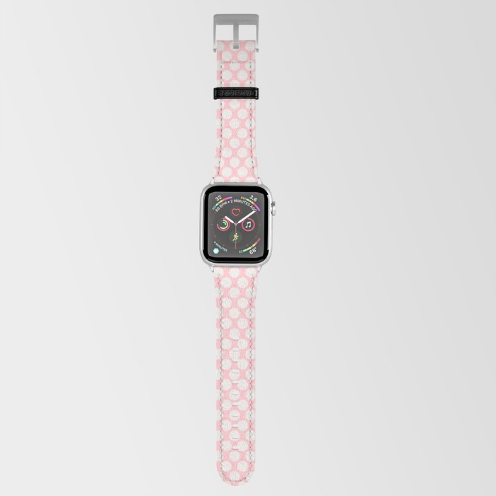 SPRING DOTSY POLKA DOT PATTERN in LIGHT GRAY ON PINK Apple Watch Band