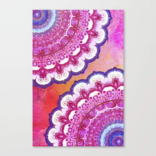 Colorful Watercolor Mandala Canvas Print