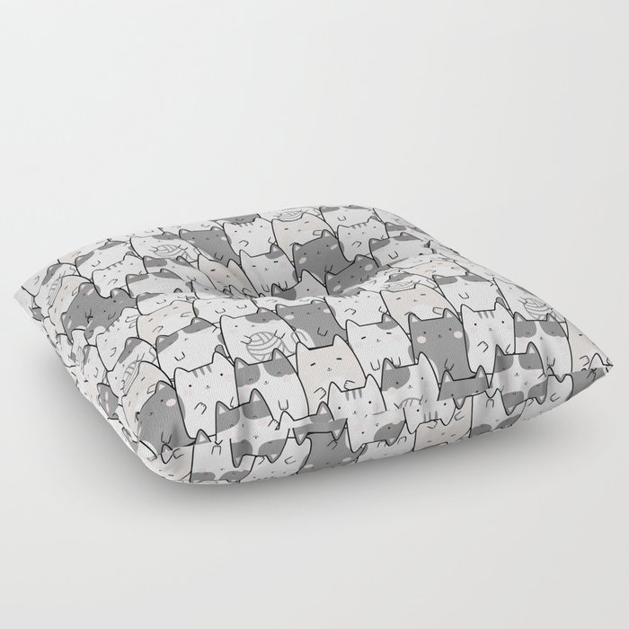 Kawaii Cute Cats Pattern Floor Pillow