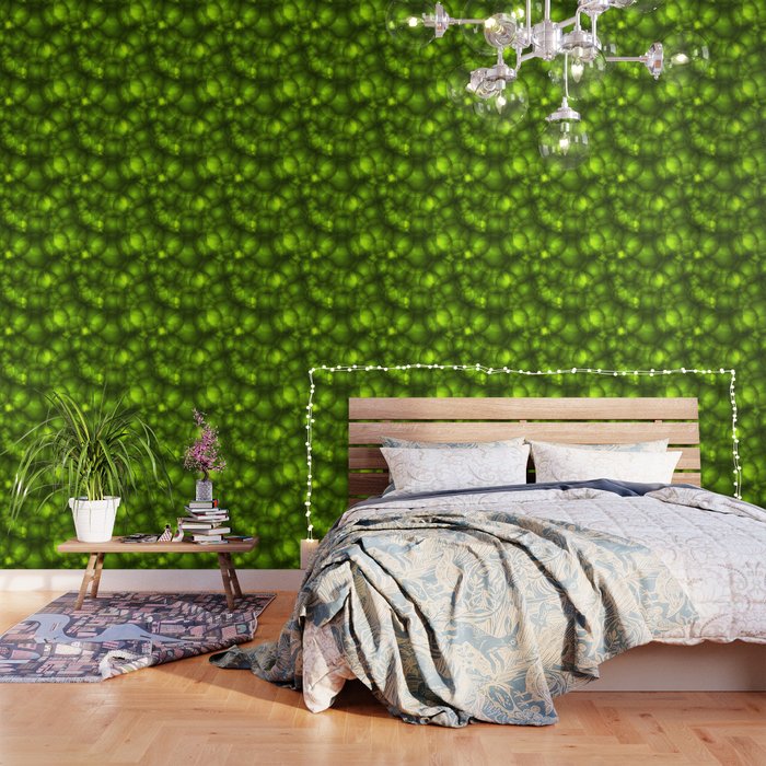 Glowing Light Green Soap Circles And Volumetric Green Bubbles Of Air And Water Wallpaper By Grachyhamr