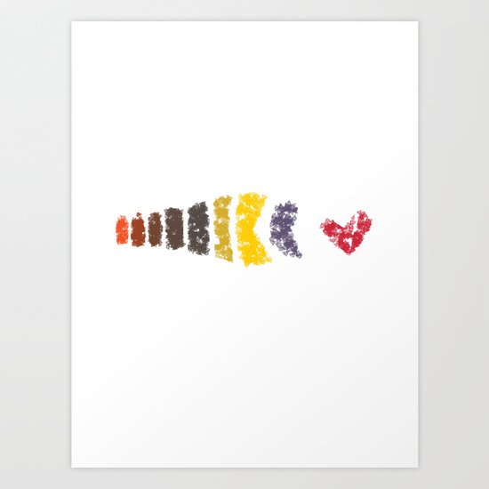 Hearts 3 Art Print