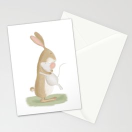 Cute Rabbit and Mouse. Stationery Cards
