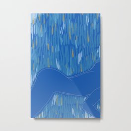 Atlantean Summer By Fleur Adriana Metal Print | Abstract Body, Female Artist, Body, Selflove, Body Positivity, Sea, Abstract, Graphicdesign, Blue, Seaside 
