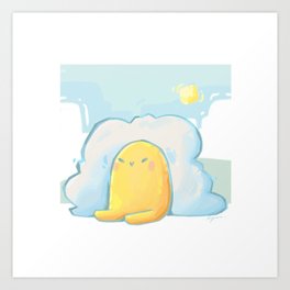 SUNNY SIDE UP  Art Print | Pastel, Illustration, Drawing, Digital, Egg, Sunnysideup, Sunny 