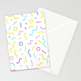 Fig. 051 Memphis Style Rainbow Sprinkles Stationery Cards