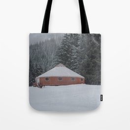 Yurt in the Snow Tote Bag