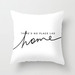 There's No Place Like Home - White Throw Pillow