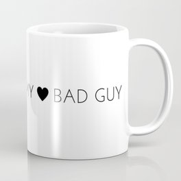 He's My Bad Guy On White Coffee Mug | Digital, Art, Nmcatalano, Hiding, Books, Graphicdesign 