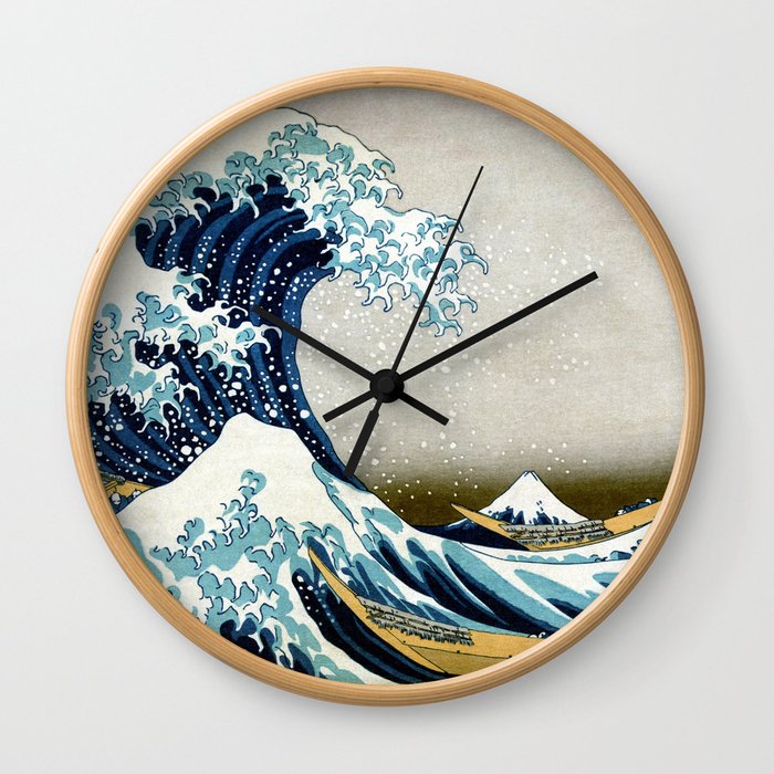 The great wave, famous Japanese artwork Wall Clock