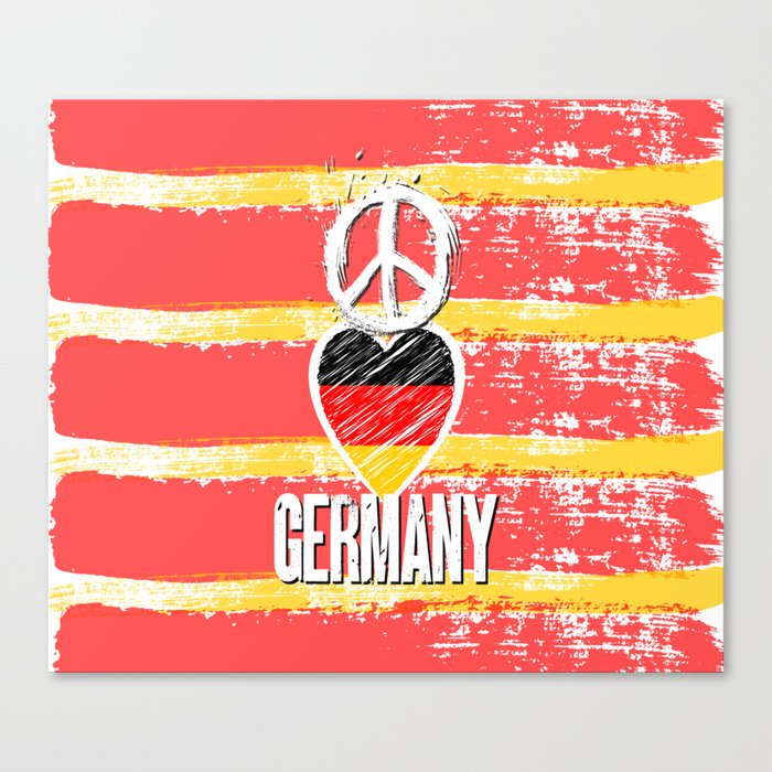 Peace, Love, Germany Canvas Print