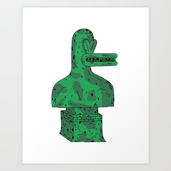 Duck Statue I Art Print