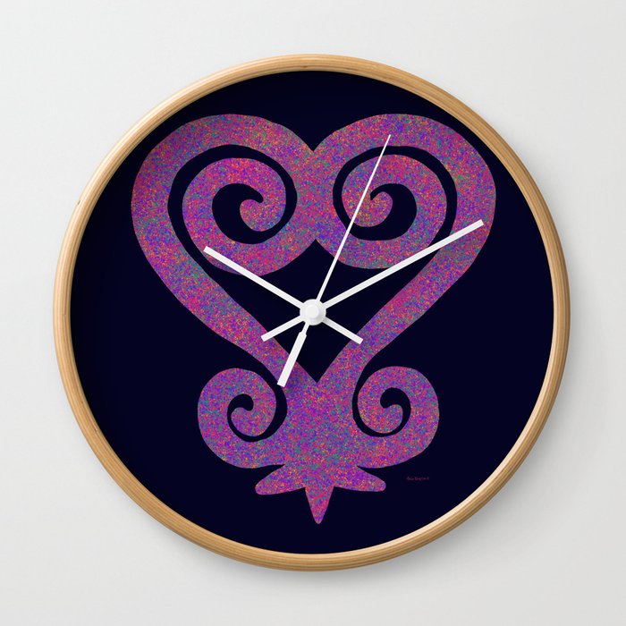 Sankofa, Ghanaian Adinkra Symbol Wall Clock by Elles Inspired Society6