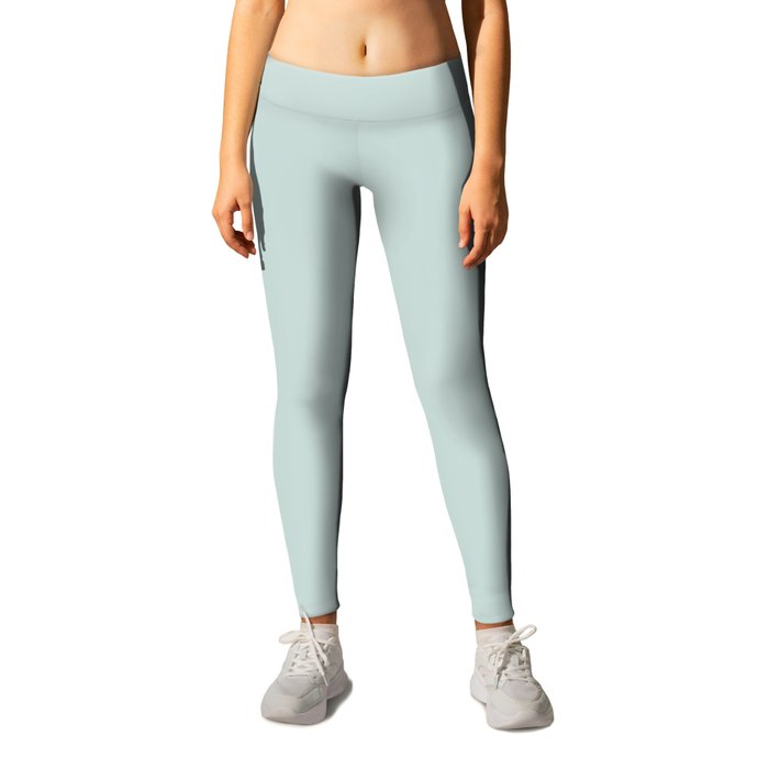 Pale Pastel Blue Solid Color Hue Shade 2 - Patternless Leggings