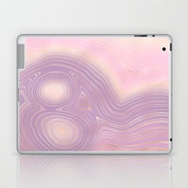 Muted Purple Pink Gold Agate Geode Luxury Laptop Skin