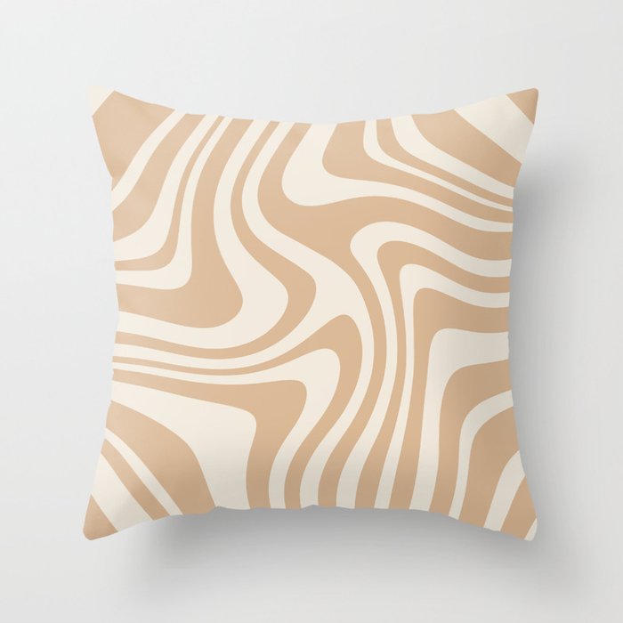Abstract Wavy Stripes LII Throw Pillow