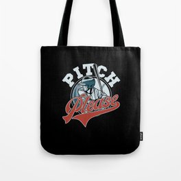 Pitch please Tote Bag | Game, Hit, Innings, Bases, Pitcher, Teach, Graphicdesign, Out, Gift, Bat And Ball Game 