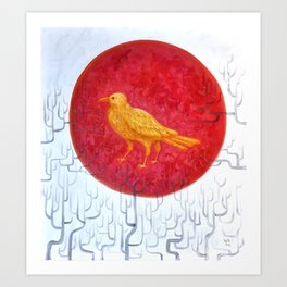 Three-legged crow (Chinese Sun spirit) Art Print