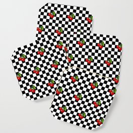 Checkered Cherries Coaster