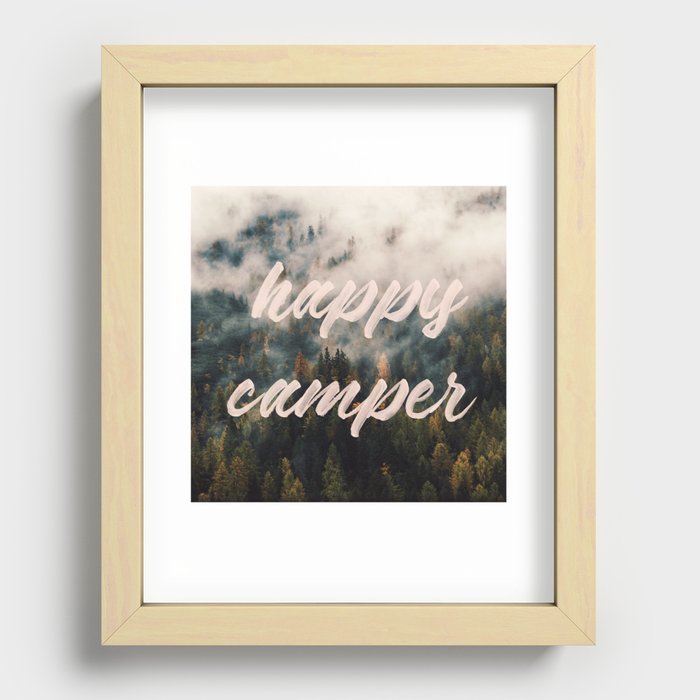 Happy Camper Recessed Framed Print