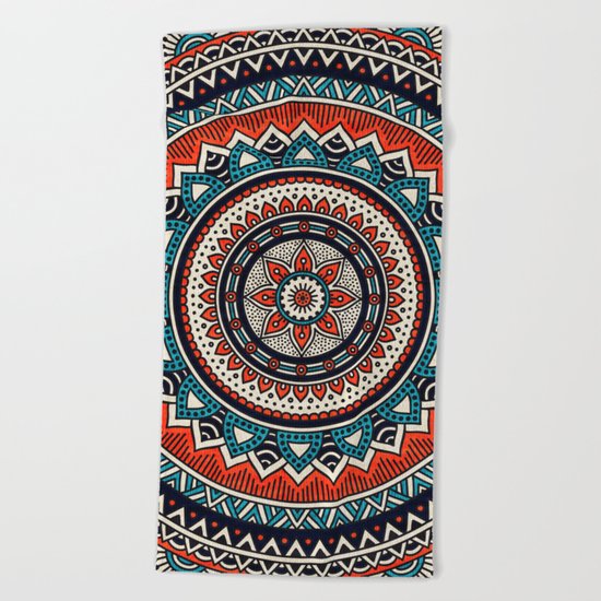 Hippie Mandala 8 Beach Towel