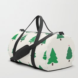 Christmas Pattern Green Tree Retro Duffle Bag