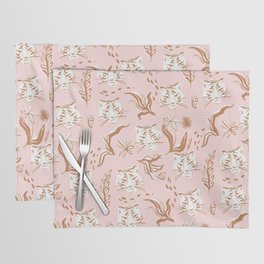 Pink Abstract Tiger Pattern Placemat