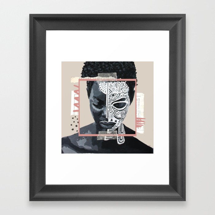 african masque Framed Art Print